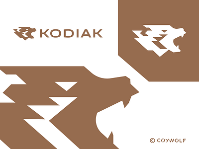 Kodiak Brandmark alaska animal badge bear branding emblem graphic design grizzly icon identity kodiak logo logodesign logos strong tough triangle wild wilderness