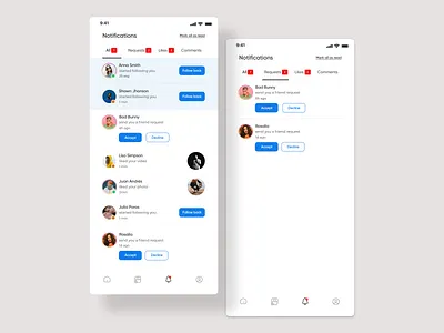 Notifications app instagram interaction mobile modal notification notifications productdesign ui ux uxui