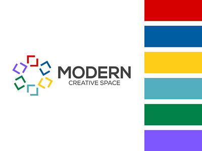 Modern Creative Space Logo branding colorful creative space logo graphic design logo and brand identity logo design minimal logo modern logo unique idea