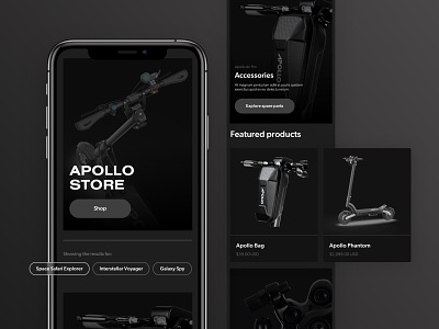 Apollo Scooters - Mobile App e-commerce ecommerce electric scooter adchitects shop store