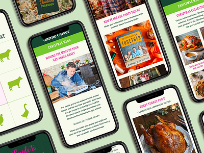 Jamie Oliver Christmas branding graphic design responsive web design ui ux