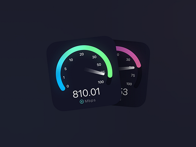 Speedtest Widgets colors graphic design mobile app speed ui ux vector widget