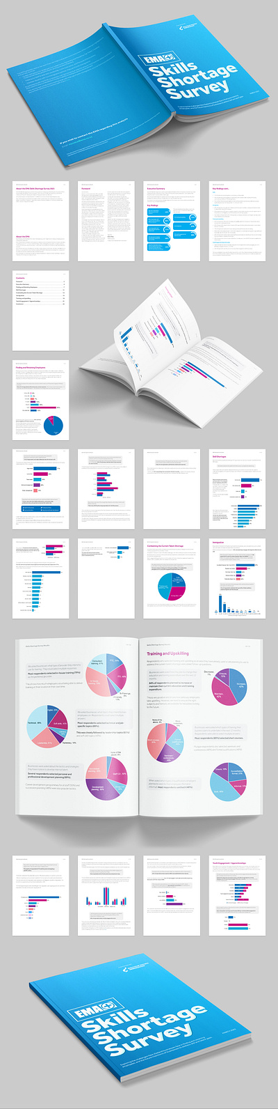 Skill Shortage Survey Report book book design digital design document design ebook ebook design graphic design infographic long form document report design