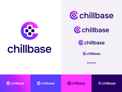 ChillBase | Logo design branding c letter chill game game studio gaming identity identity branding illustration joystick logo logo design logotype