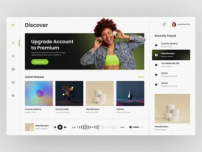 X Music Dashboard clean design dashboard dashboard design minimalist modern design music music dashboard ui dashboard ui design web design