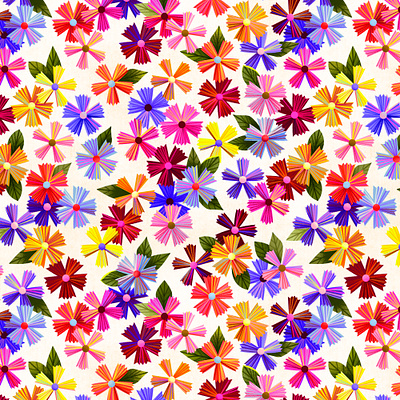 Sunset Confetti floral flower illustration pattern summer texture vector