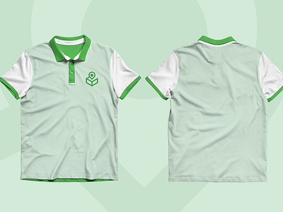 Delivery Service Branding delivery green logistic map mockup parcel repiano shirt