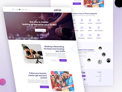 Jamhory - Content Creator Platform Homepage about us agency landing page arabic web design contact us section creative design header homepage design landing page modern design services testimonials section uiuxdesign ux designer video marketing homepage web design web design 2022