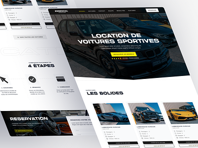 Landing page for a car rental website