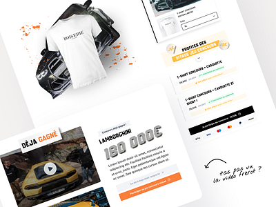 Ecommerce Landing page contest at 130 000€. branding ui