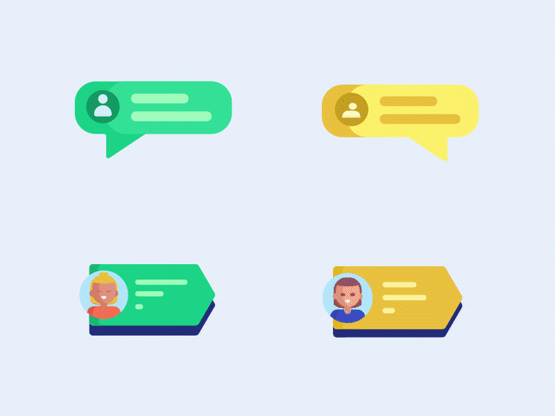 Customer Feedback Animations For Website & Mobile App animation chat chat bubble customer design feedback graphic design illustration json logo lottie mobile motion graphics rating text bubble ui web animation website