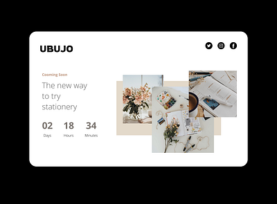 Daily UI 048 - Cooming Soon app branding coomingsoon dailyui dailyui048 design figma minimal stationery ui uidesign ux