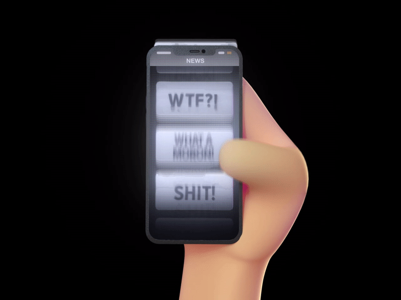 Reading News Be Like... 3d 3d animation animation blender c4d character character animation cinema 4d news phone