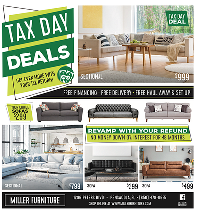 Tax Day Deals - Furniture Store Template advertising branding design furniture graphic design marketing print template