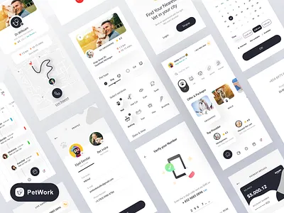 PetWork Mobile App 20222 app design app designer case study cat cat solution dog dribbble interface medical minimal mobile application pet petwork trend trendy app ui design vets
