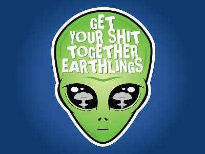 We Have Been Warned alien anti war drawing graphic design illo illustration nuclear war peace space war