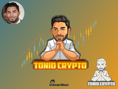 TONIO CRYPTO LOGO bitcoin branding cartoon cartoon avatar cartoon character cartoon icon cartoon logo cartoon mascot character design crypto cryptocurrency digital art graphic design illustration logo mascot mascot logo nft vector art vector logo
