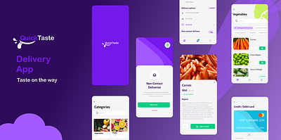 QuickTaste Delivery App app graphic design illustration ui