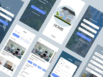 Homie- house searching mobile app ui