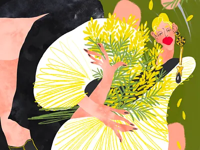 Schiaparelli art branding design digital fashion fashion art fashion illustration flowers illustration water color