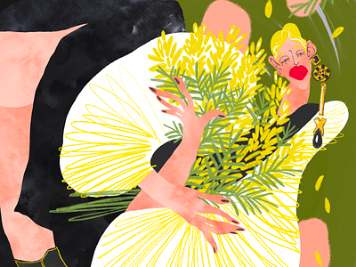 Schiaparelli art branding design digital fashion fashion art fashion illustration flowers illustration water color