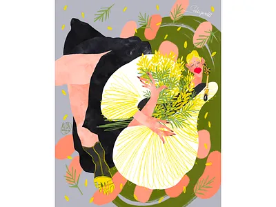 Schiaparelli art branding design fashion fashion art fashion illustration flowers illustration water color