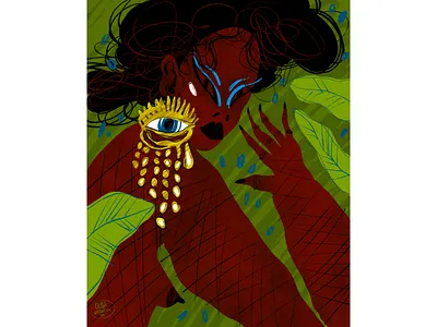 Schiaparelli jewelry art branding character design fashion fashion art fashion illustration illustration jewelry portrait water color