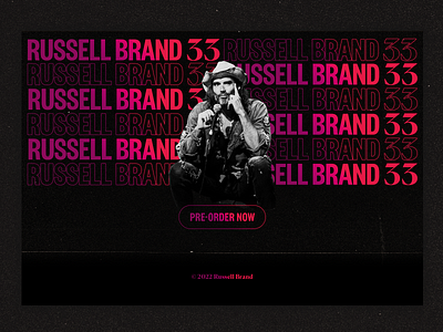Russell Brand Landing Page design responsive web design typography