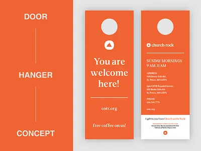 Door Hanger Concept for COTR branding church custom design door hanger god graphic design illustration jesus logo print vector