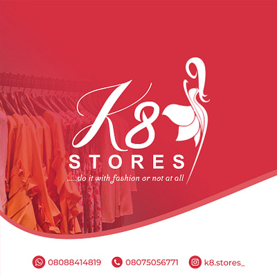 K8 Stores Brand Logo Design design graphic design logo