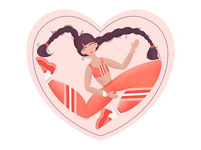 love running art character creative design girl graphic design illustration illustrator procreate procreate art run running sport sportgirl woman иллюстрация