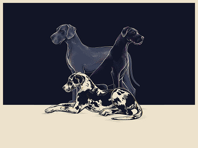 Max & Mali dog illustration hand drawn illustration procreate