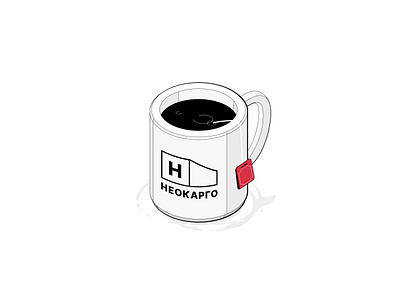 Tea 2d art creative design drawing illustration isometric logo vector