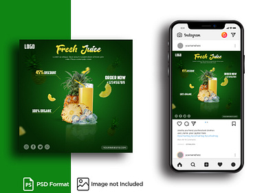 Fresh Juice || Adds advertisement banner branding design graphic design illustration instagram logo poster ui vector