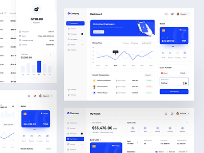 Overpay - Finance Dashboard UI Kit banking dashboard design desktop finance financial fintech ios mobile money motion ui ui kit ui8 uidesign uikit ux wallet web app website