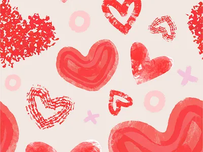 Valentine's Day Pattern adobe fresco illustration repeat pattern surface pattern