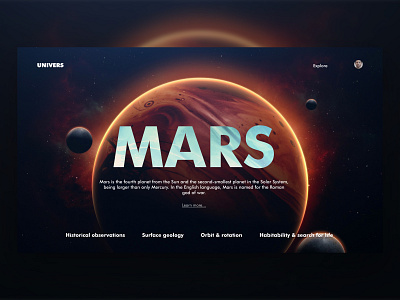 MARS/UI Design Concept design figma mars ui uiux web design