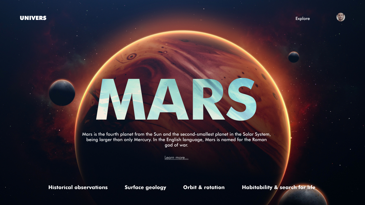 MARS/UI Design Concept by youssef zenit on Dribbble