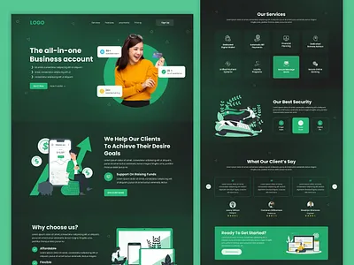 Wallet Landing Page Design banking banking website clean design finance finance website fintech website home page landing page money money transfer online banking ui uiux wallet wallet landing page wallet website web design web page website