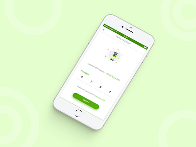 OTP verify with code graphic design ui ux