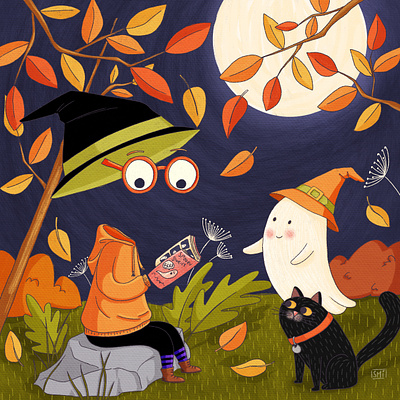 Halloween Storytime character childrensillustration digital illustration kidlitart whimsical