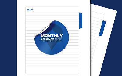 Monthly Notes branding design illustration minimal monthly calendar notes shape typography vector