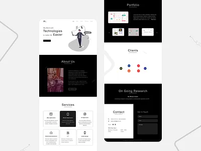 Accelerating Intelligence Redesign bangladesh blackwhite design graphic design icon illustration minimal redesign service tech ui ux