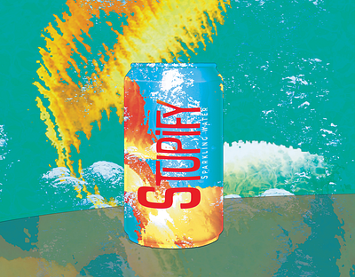 Sparkling Water - Stupify branding design dribbbleweeklywarmup. logo mockup