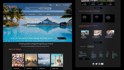 Traveling website landing page design in Adobe XD 2022 trend app app design application design graphic design landing page landing page design mobile app ui uiux uiux design user experiance user interface web web design website website design