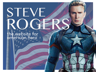 American hero website designed by Hella Fast captain america design elementor figma landing page one page website steve rogers ui uiux design ux webdesign website website design website development