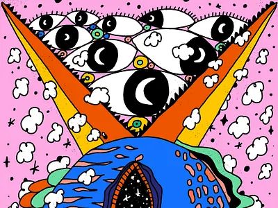 Dining on Attention doodle dreams fun illo illustration nft procreate weird