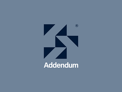 Addendum Construction brand brandidentity branding clean construction design geometric identity illustrator logo logomark mark minimal modern simple timeless triangle vector