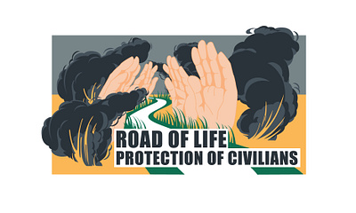 Road of life aggressor blockade civil danger death greencorridor guarantee illustration invasion life liferoad mariupol protection roadoflife russianukrainewar terror vector art war