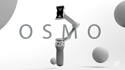 DJI OSMO MOBILE GIMBAL (CGI) 3d 3d art 3d model 3d product cgi design dji electronics gimbal graphic design industrial 3d model keyshot maya mobile gimbal product rendering